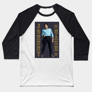 Johnny Cash - The Man In Black Baseball T-Shirt